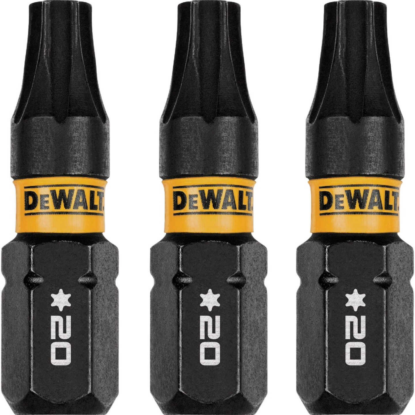 DEWALT FlexTorq 1 In. T20 TORX Impact Screwdriver Bit (3-Pack) Image 1