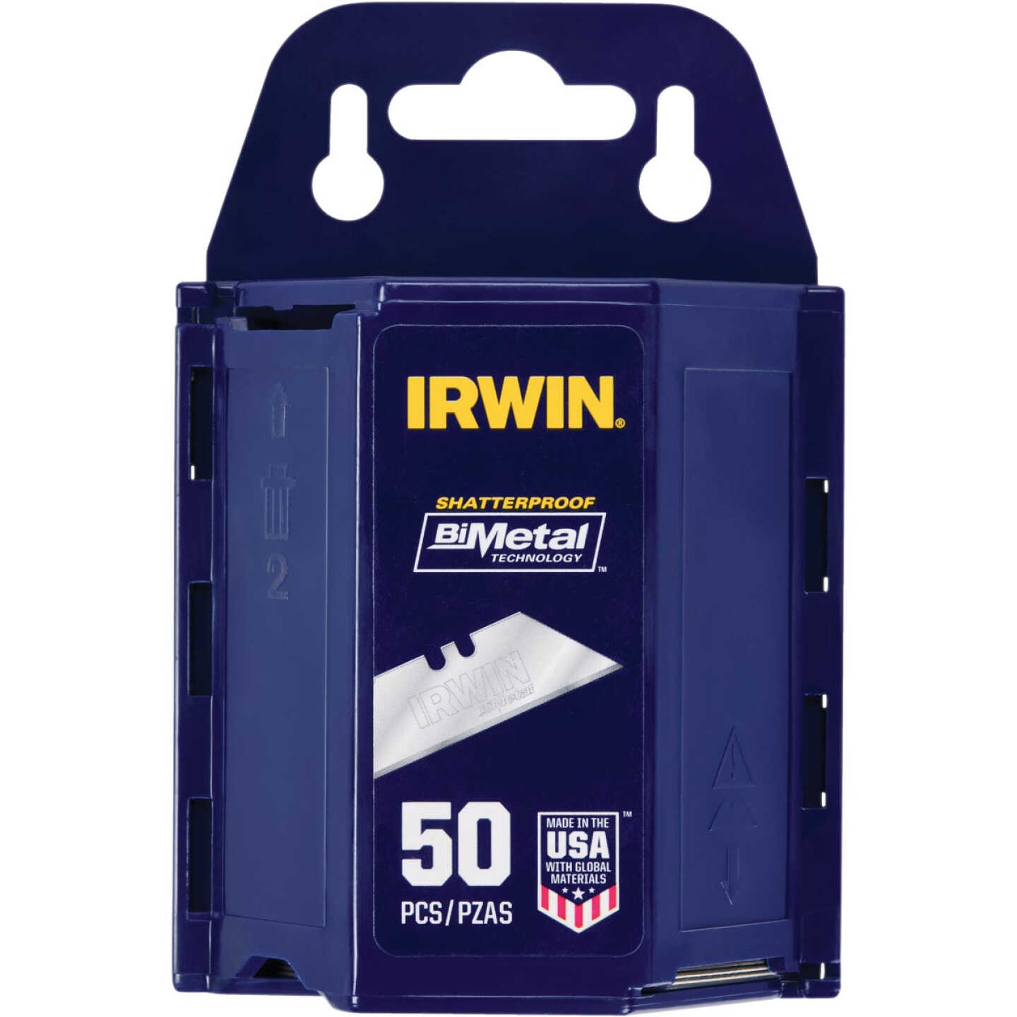Irwin Blue Blade 2-Point 2-3/8 In. Utility Knife Blade (50-Pack) Image 1