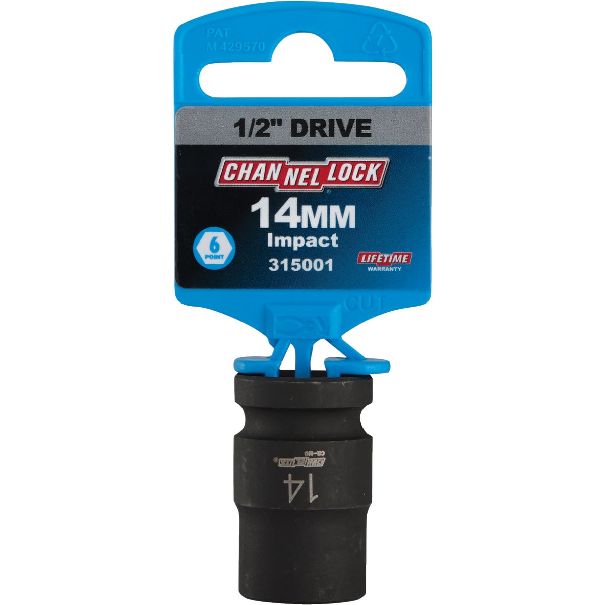 Channellock 1/2 In. Drive 14 mm 6-Point Shallow Metric Impact Socket Image 2