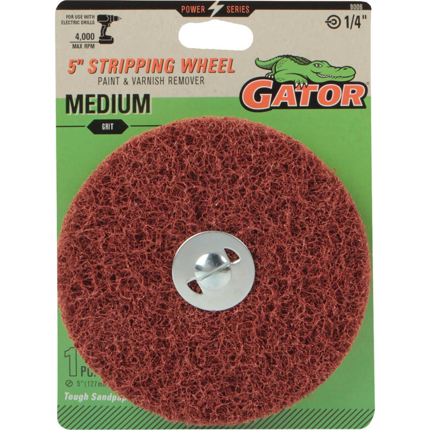 Gator 5 In. Medium Grit Drill-Mount Stripping Wheel Image 1