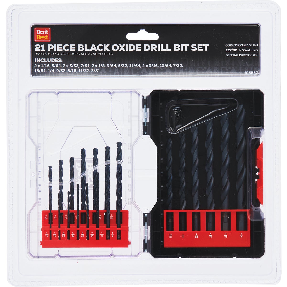 Do it Best Black Oxide Drill Bit Set (21-Piece)