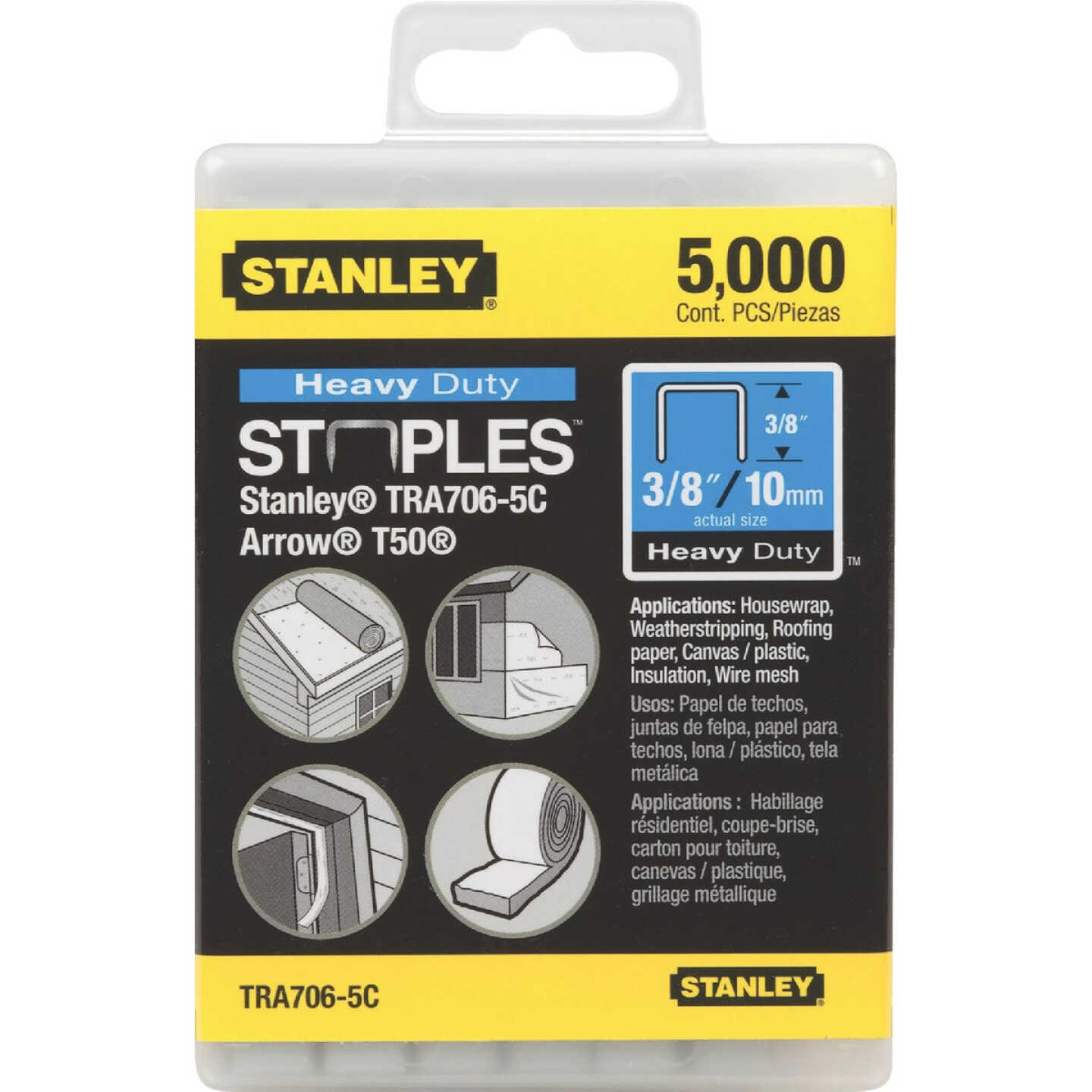 Stanley Heavy-Duty Staple, 3/8 In. (5000-Pack) Image 1