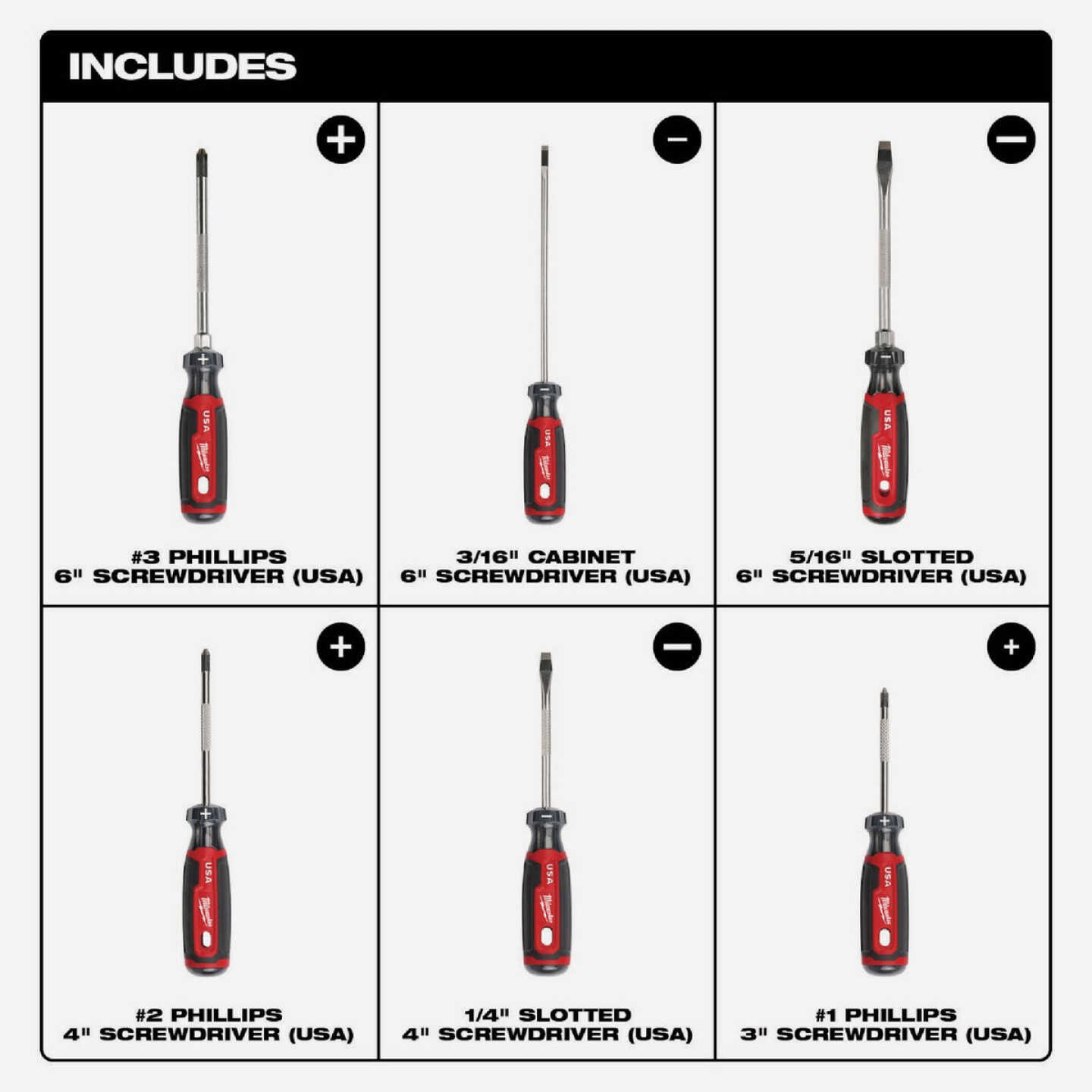 Milwaukee Cushion Grip Screwdriver Set (6-Piece) Image 4