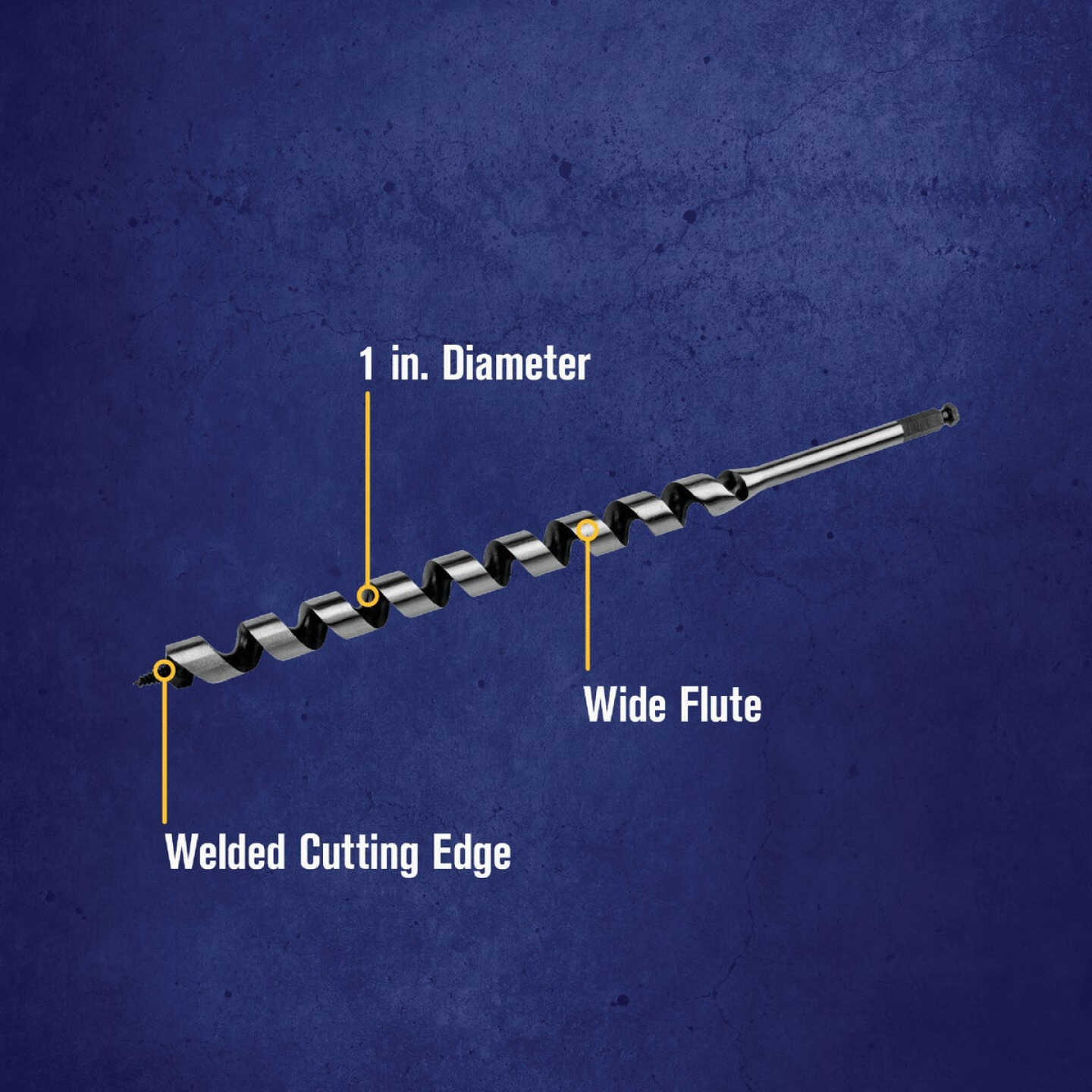 Irwin WeldTec 1 In. x 17 In. Quick Change Ship Auger Bit Image 2