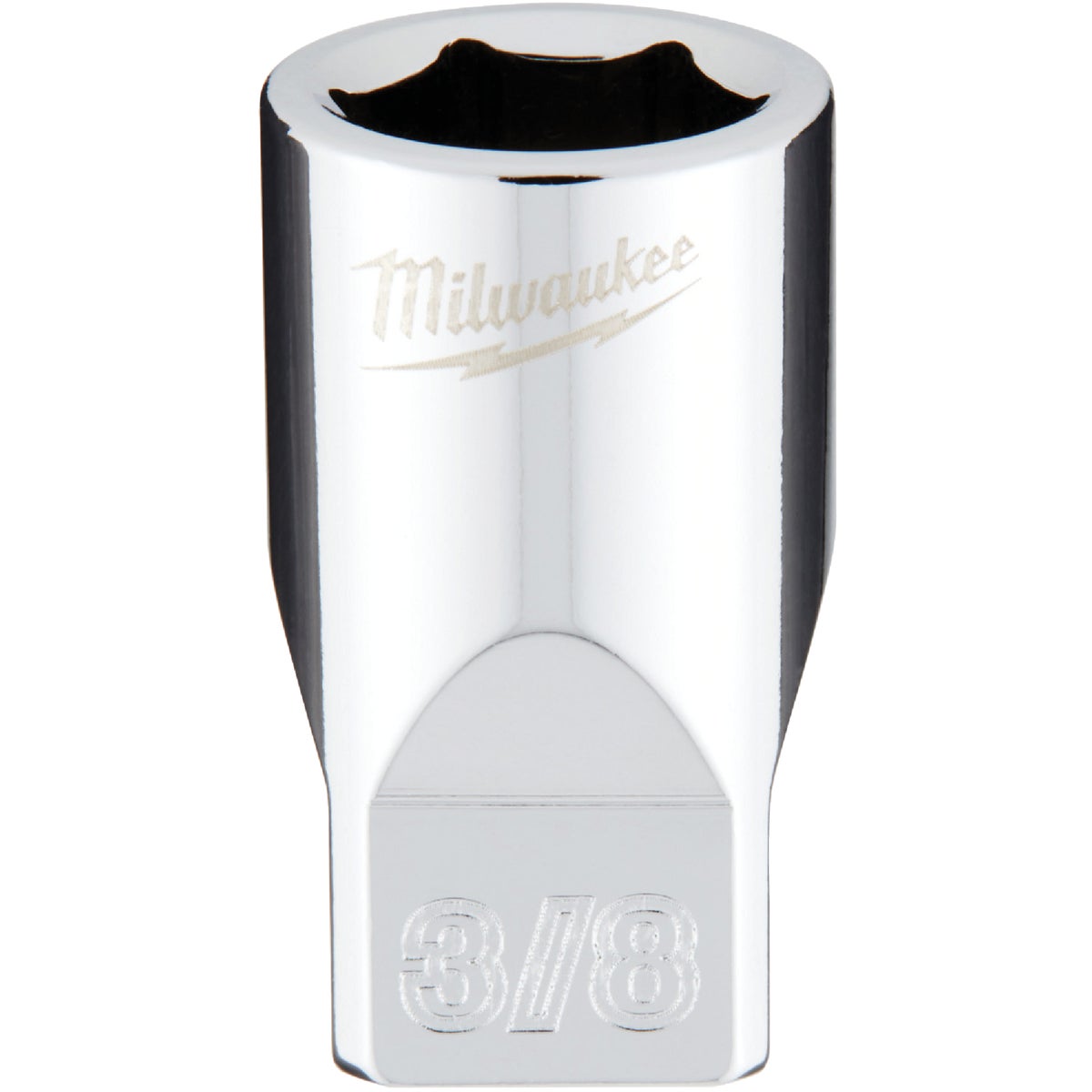 Milwaukee 1/4 In. Drive 3/8 In. 6-Point Shallow Standard Socket with FOUR FLAT Sides