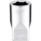 Milwaukee 1/4 In. Drive 3/8 In. 6-Point Shallow Standard Socket with FOUR FLAT Sides Image 1