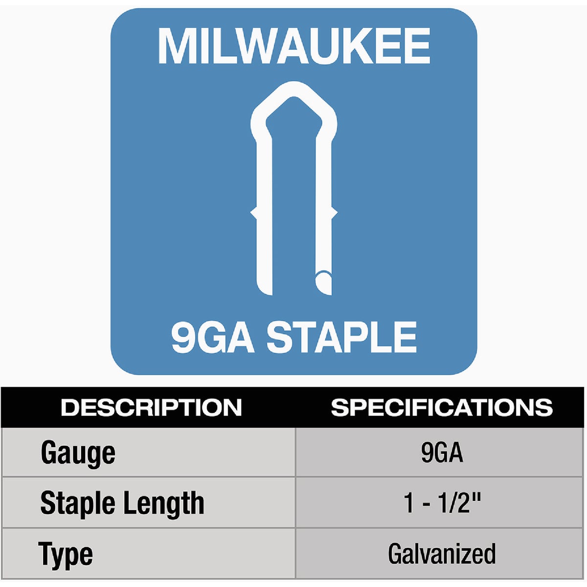 Milwaukee 1-1/2 In. 9 Ga. Galvanized Barbed Collated Fence Staple (960-Count) Image 4