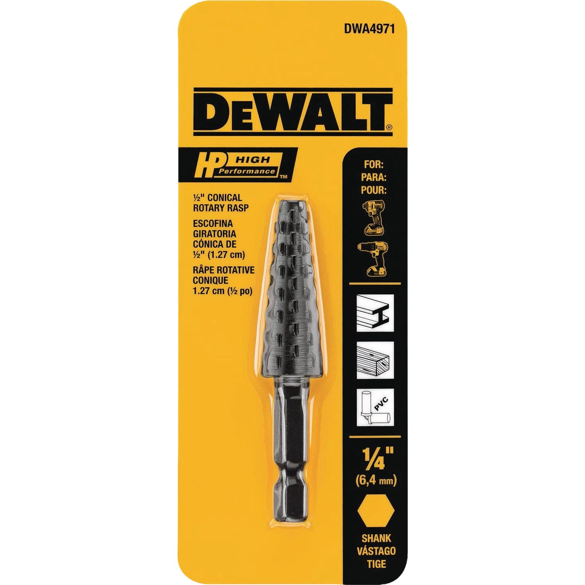 DEWALT 1/2 In. Steel Rotary Rasp File Image 2