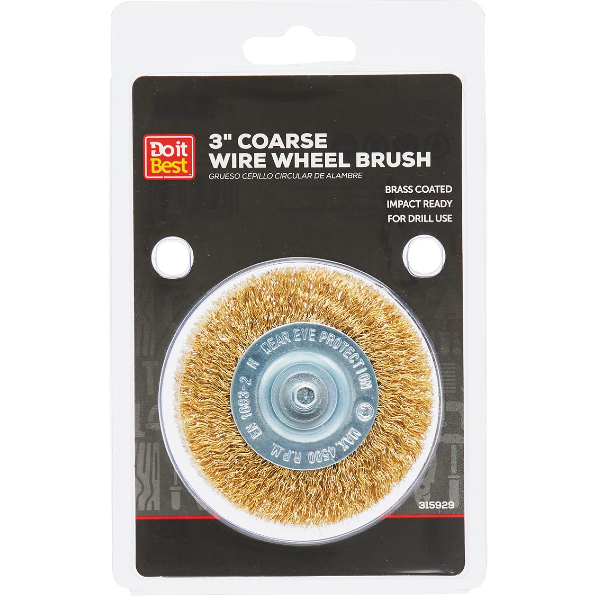 Do it Best 3 In. Mounted, Coarse Drill-Mounted Wire Wheel