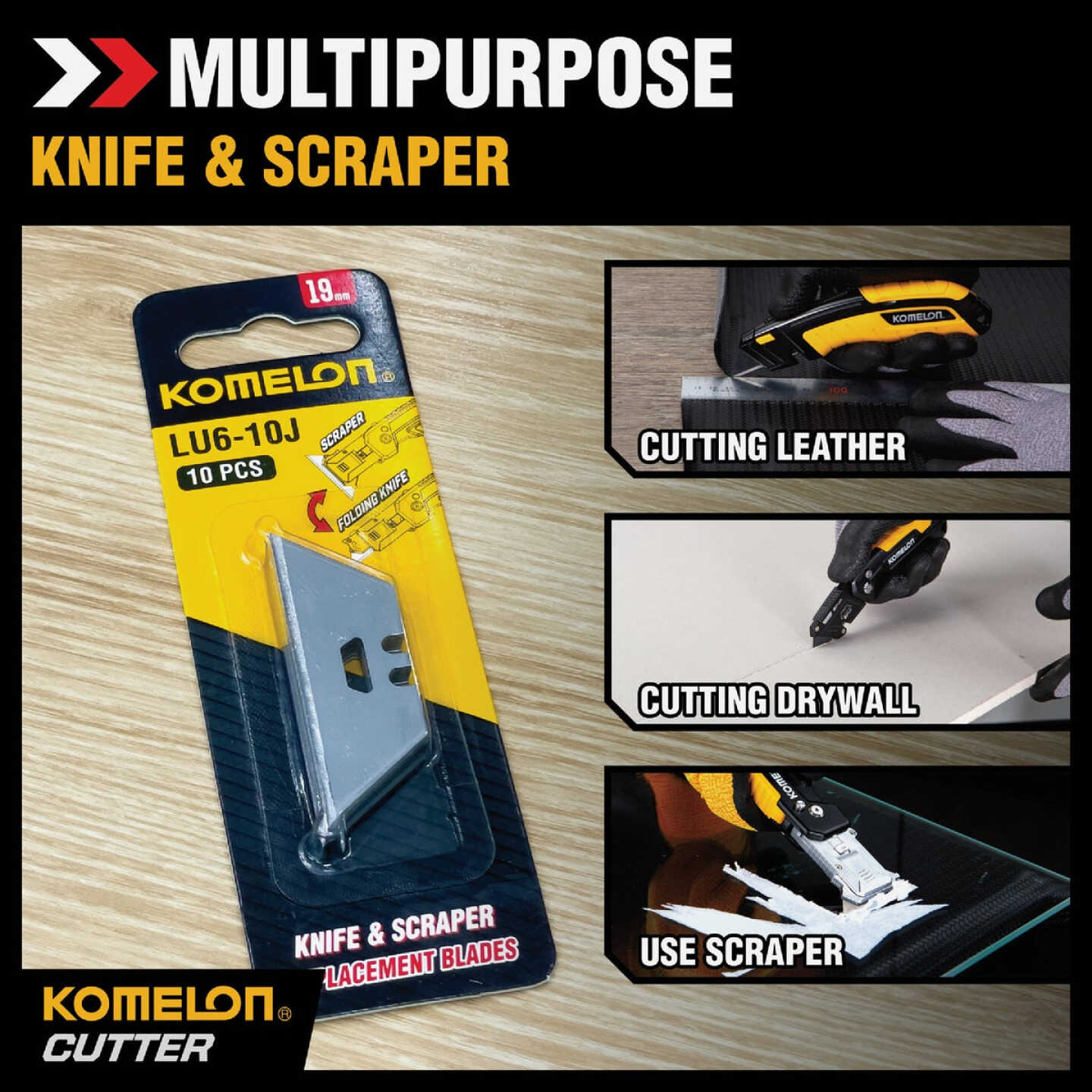 Komelon Utility/Scraper Knife Blade (10-Pack) Image 2