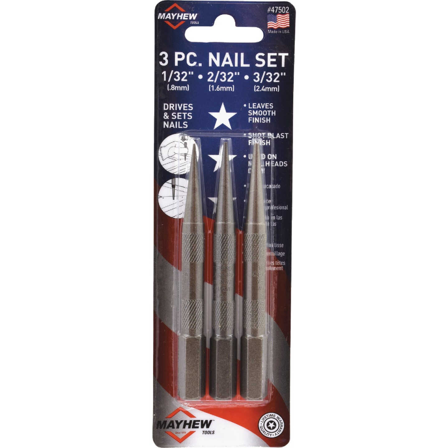 Mayhew Tools Assorted Nail Set (3-Piece) Image 2