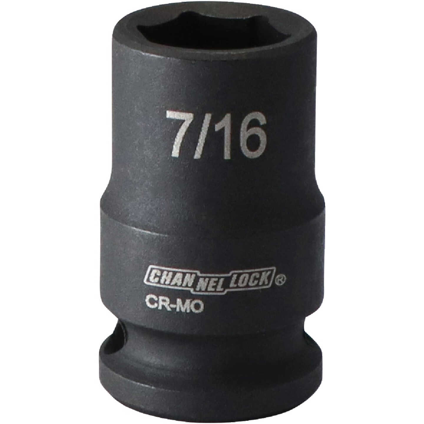 Channellock 3/8 In. Drive 7/16 In. 6-Point Shallow Standard Impact Socket Image 1
