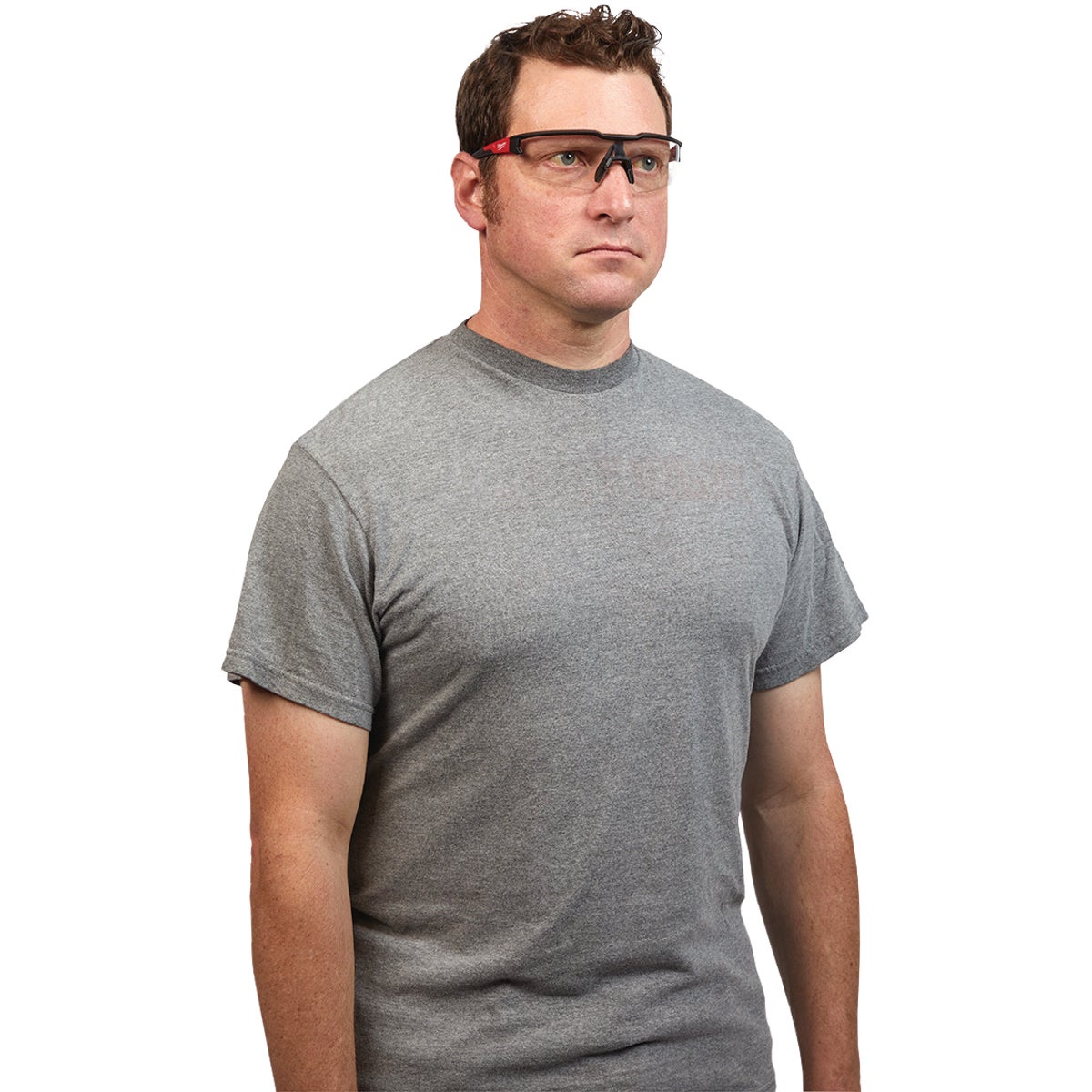 Milwaukee Red & Black Frame Safety Glasses with Clear Fog-Free Lenses Image 2