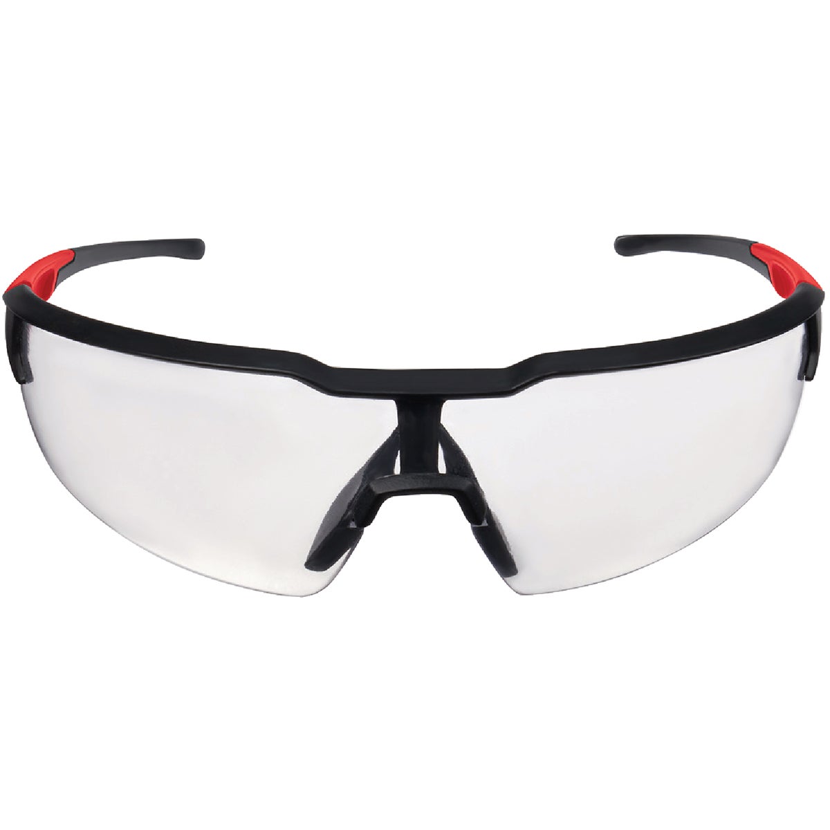 Milwaukee Red & Black Frame Safety Glasses with Clear Fog-Free Lenses Image 4