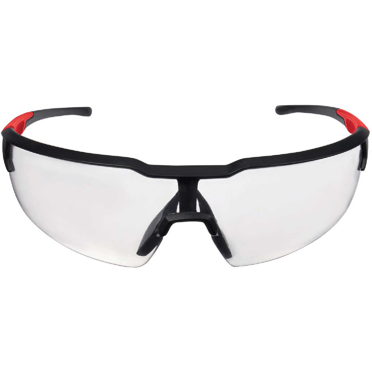 Milwaukee Red & Black Frame Safety Glasses with Clear Fog-Free Lenses Image 4