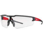 Milwaukee Red & Black Frame Safety Glasses with Clear Fog-Free Lenses Image 1