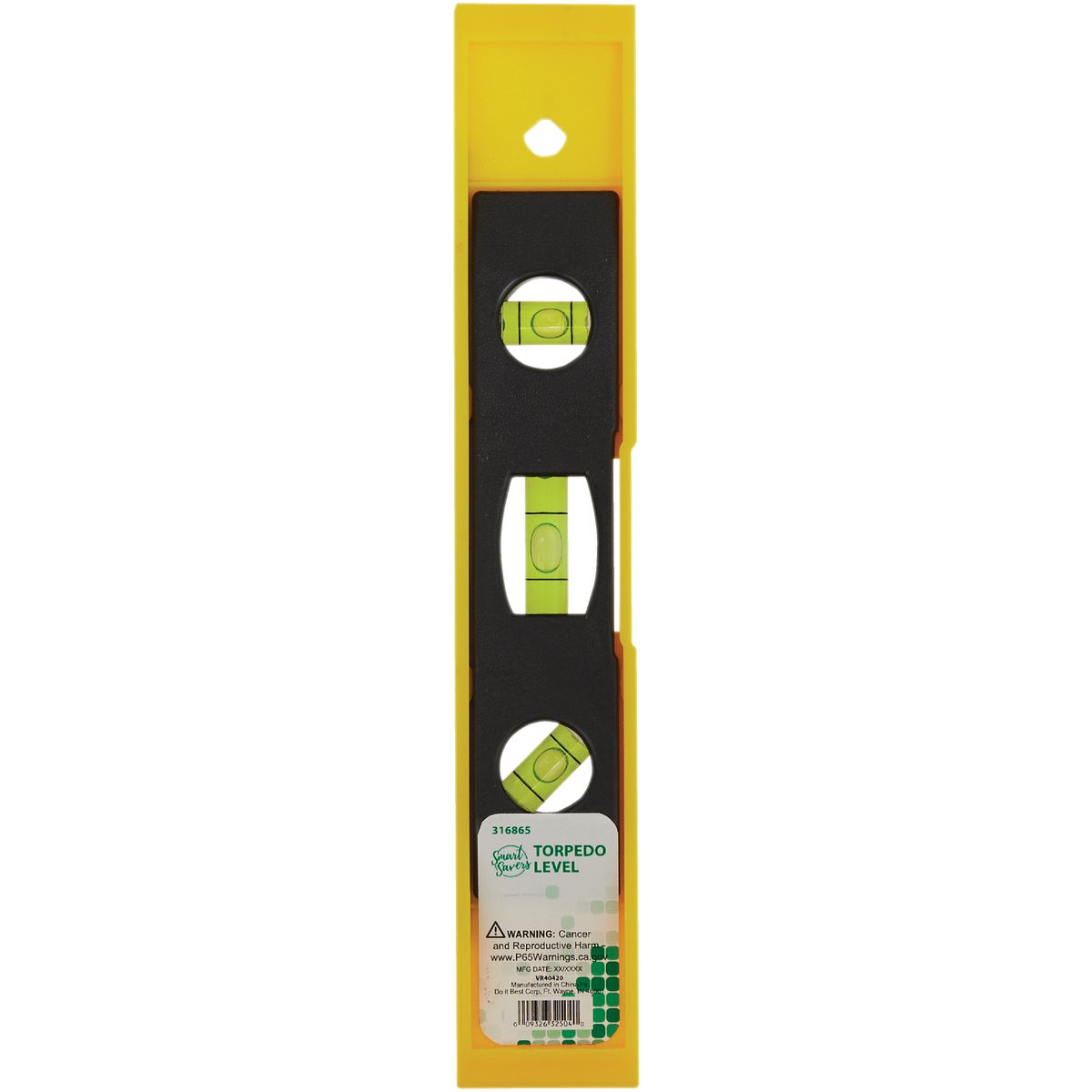 Smart Savers 9 In. Plastic Torpedo Level Image 2