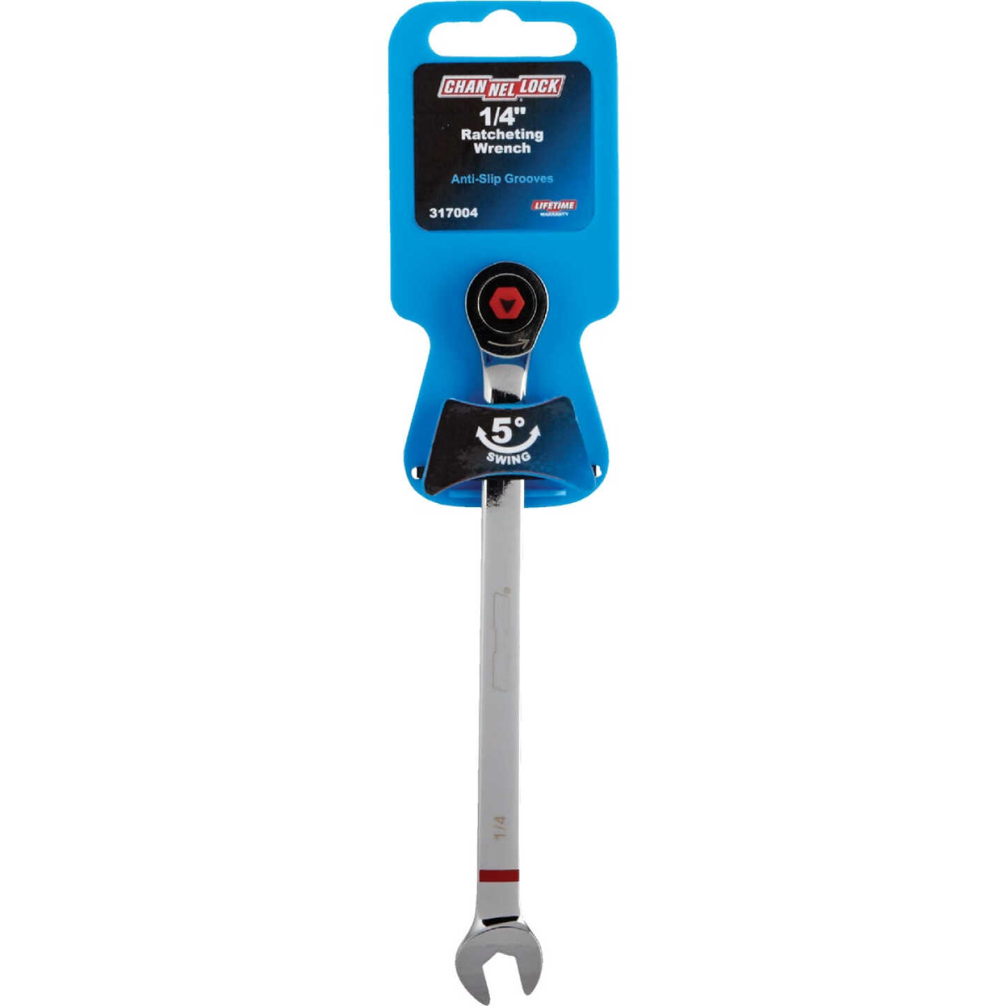 Channellock Standard 1/4 In. 12-Point Ratcheting Combination Wrench Image 4