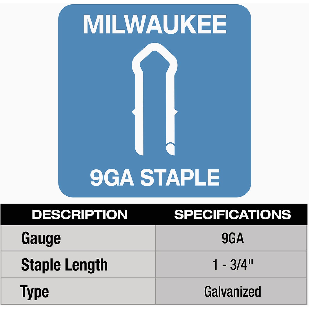 Milwaukee 1-3/4 In. 9 Ga. Galvanized Barbed Collated Fence Staple (960-Count) Image 4