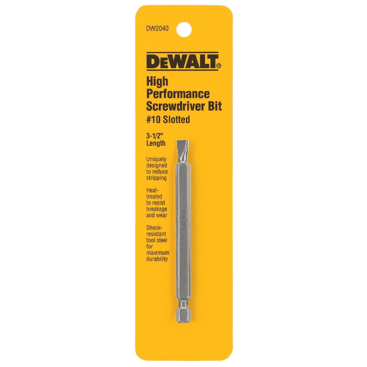 DEWALT Slotted #10 3-1/2 In. 1/4 In. Power Screwdriver Bit Image 1
