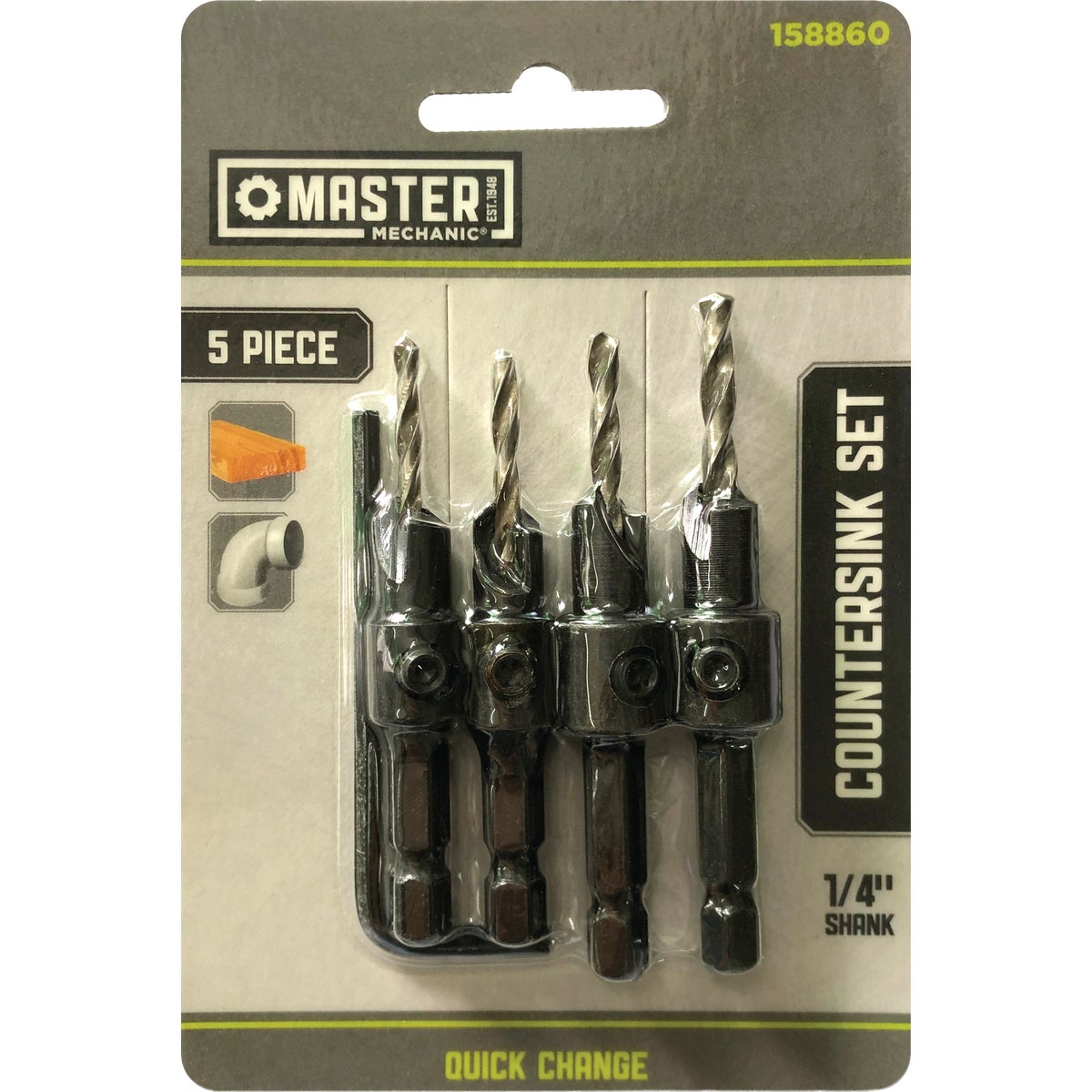 Master Mechanic 1/4 In. Hex Shank Quick-Change Countersink Bit Set (4-Piece) Image 1