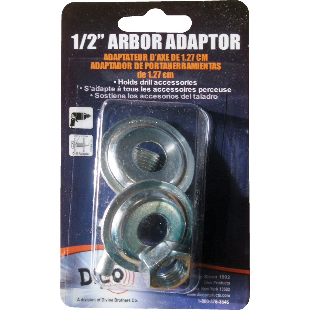 Dico 1/2 In. Arbor Adapter for Drills