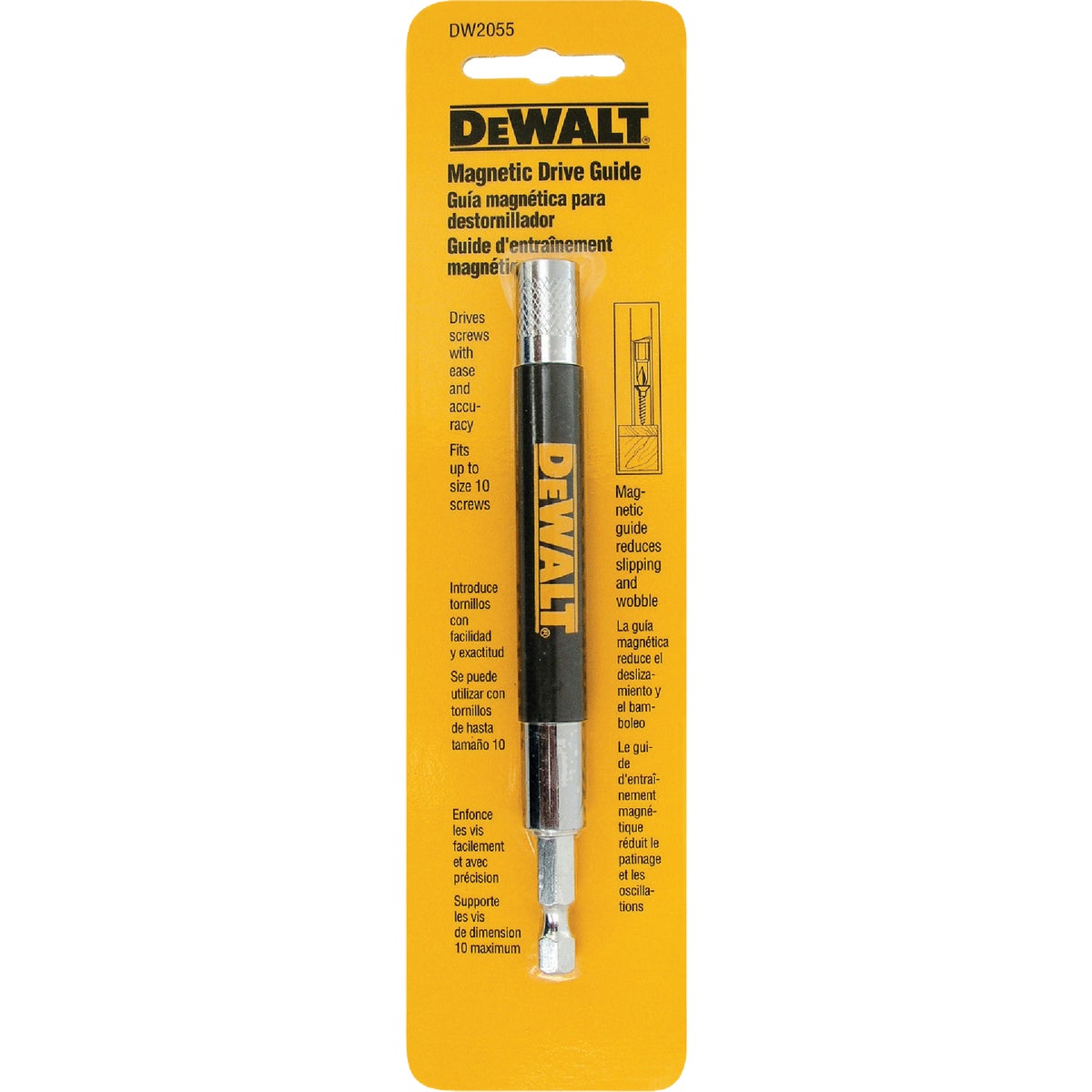 DEWALT 1/4 In. Hex x 6 In. Magnetic Drive Guide Bit Holder Image 3