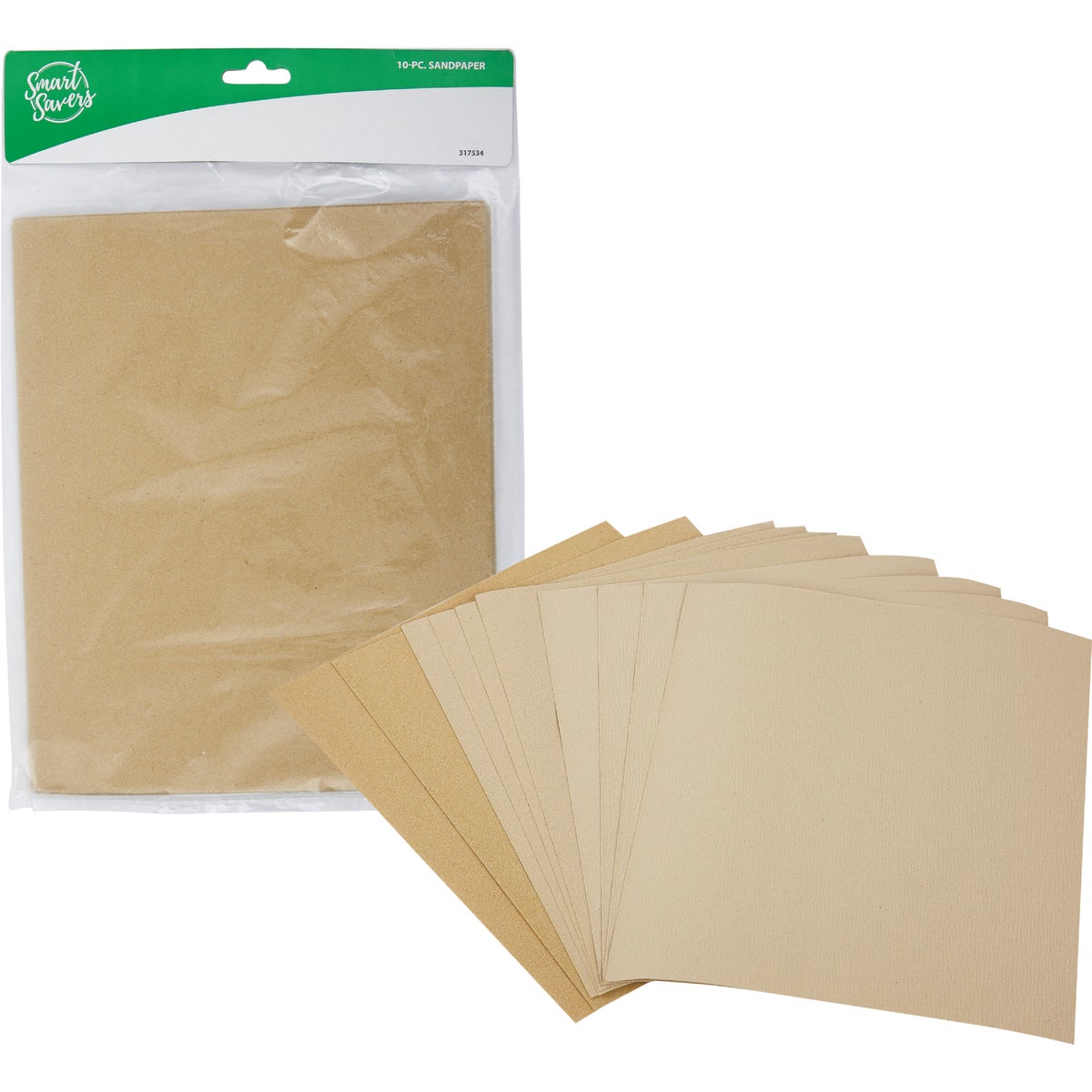 Smart Savers 150/100/60 Grit Assorted Grade Sandpaper (10-Pack)