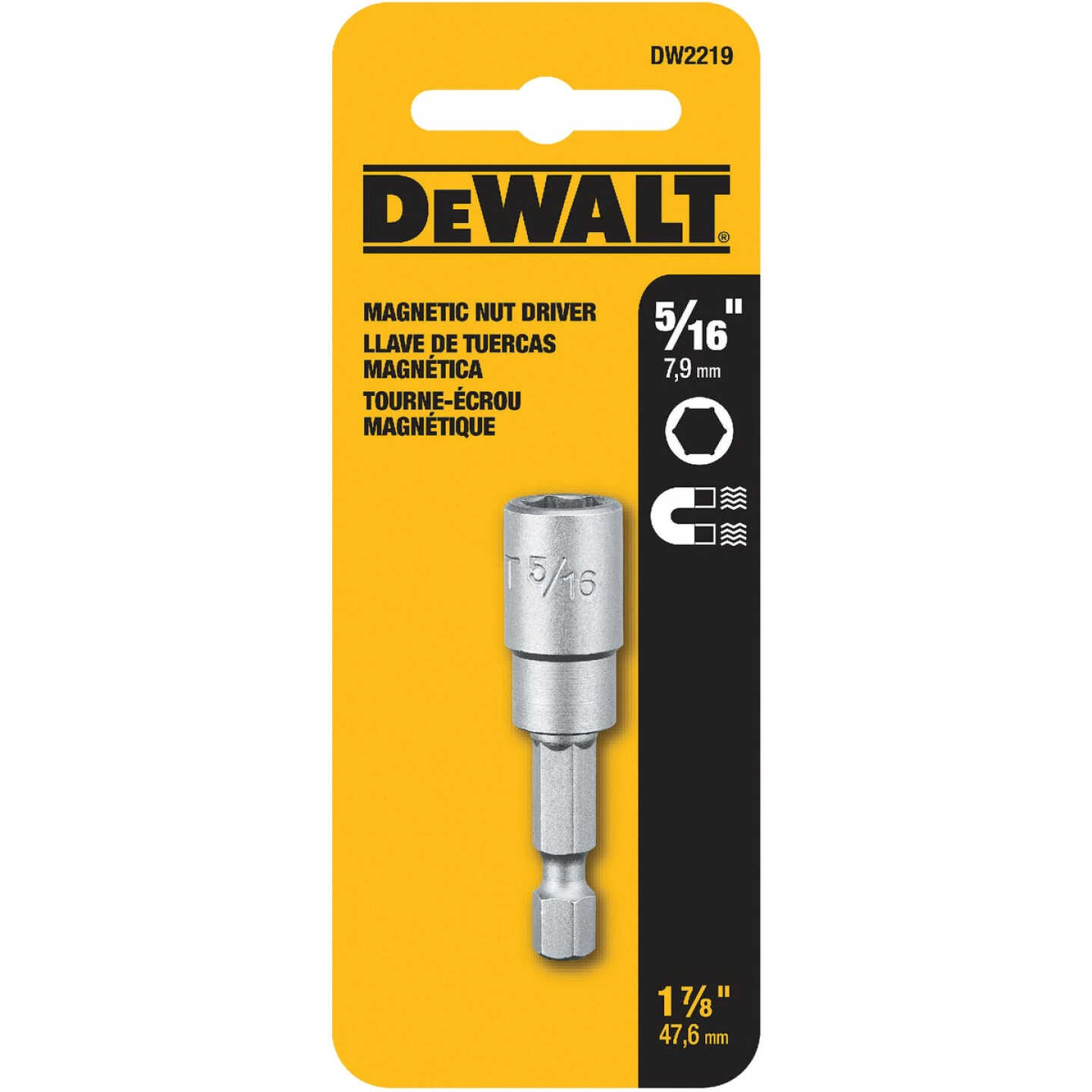 DEWALT Magnetic 5/16 In. x 1-7/8 In. Magnetic Nutdriver Bit Image 2