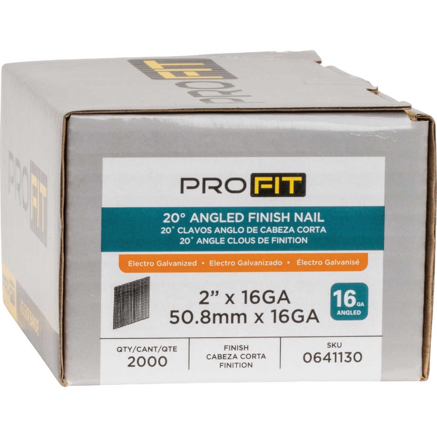 Pro-Fit 2 In. 16 Gauge Electro Galvanized 20 Degree Angled Finish Nail (2000 Ct.) Image 2