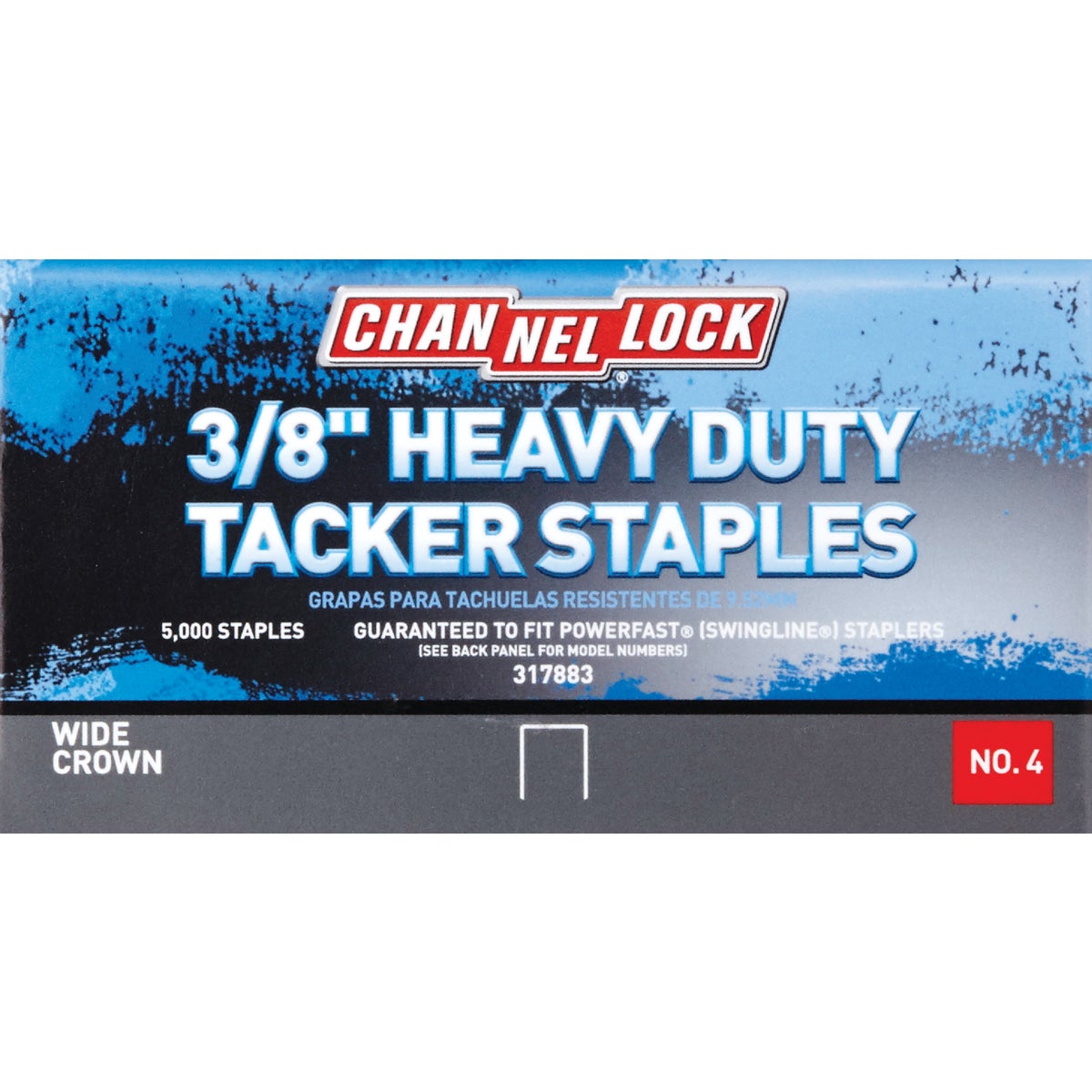 Channellock No. 4 Hammer Tacker Staple, 3/8 In. (5000-Pack) Image 2