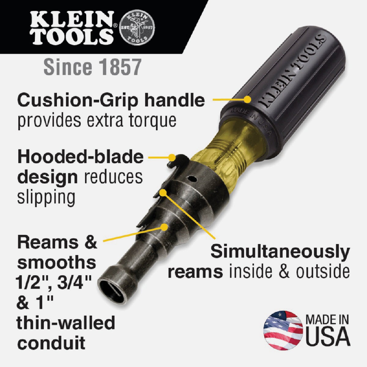 Klein Tools Conduit Fitting and Reaming Screwdriver Image 2