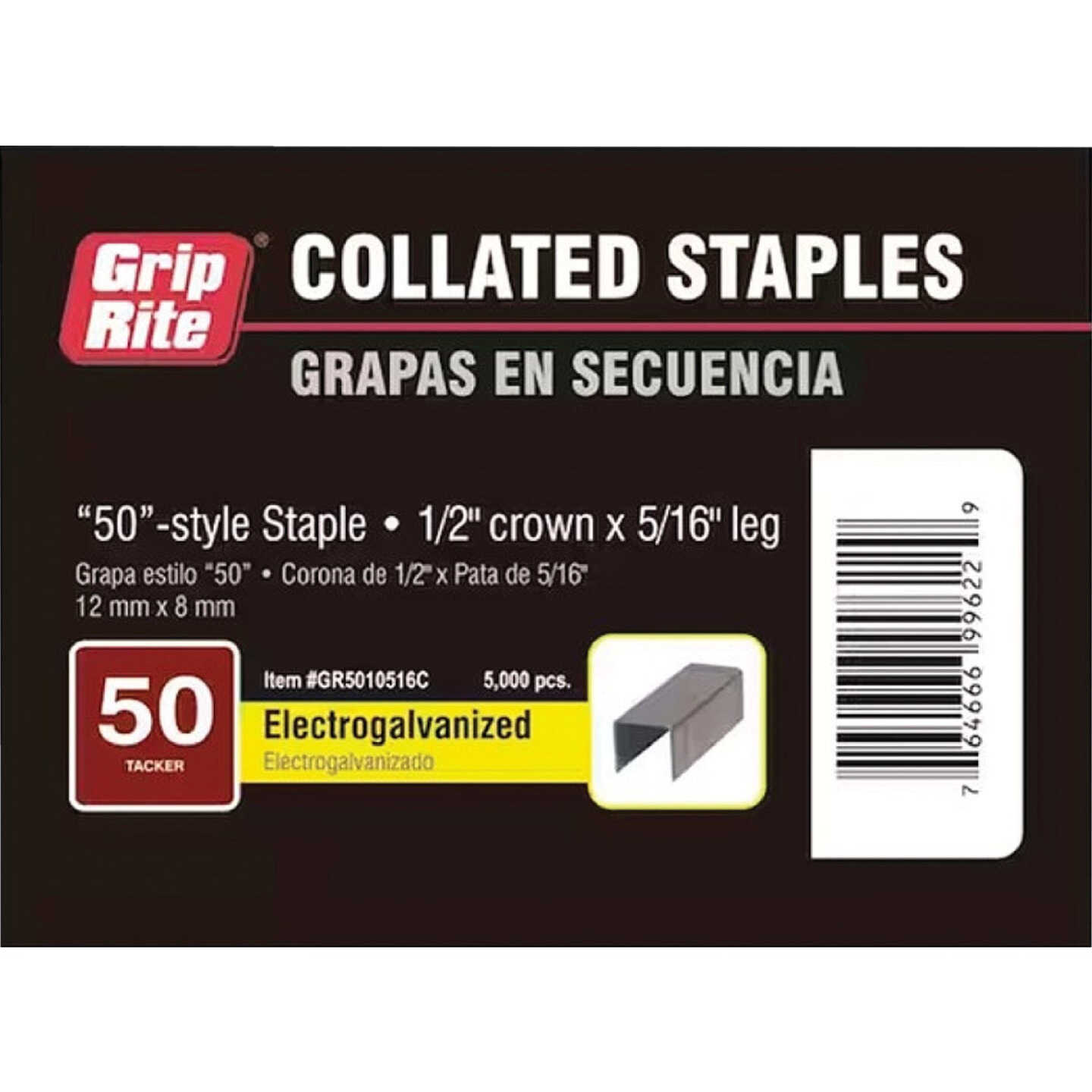 Grip-Rite No. 6 Hammer Tacker Staple, 5/16 In. (5000-Count) Image 4