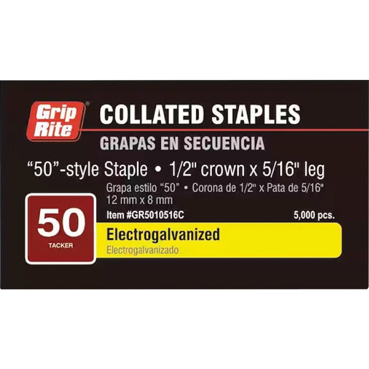 Grip-Rite No. 6 Hammer Tacker Staple, 5/16 In. (5000-Count) Image 2