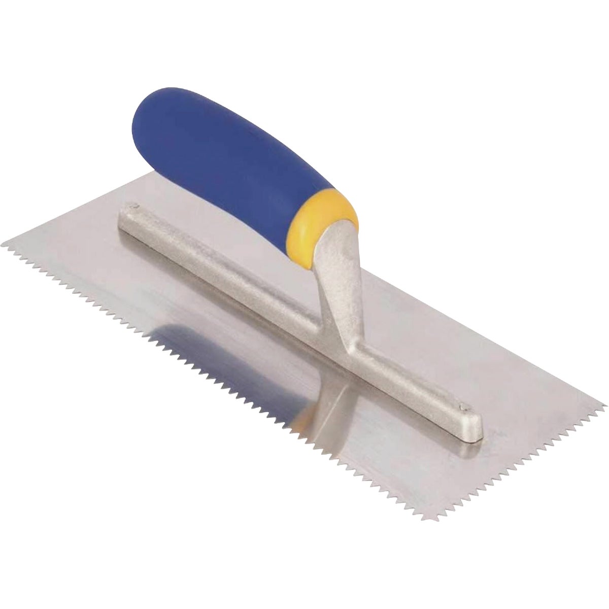 QEP 3/16 In. x 5/32 In. Stainless Steel V-Notched Trowel with Comfort Grip