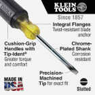 Klein 3/16 In. x 8 In. Cabinet-Tip Slotted Screwdriver Image 2