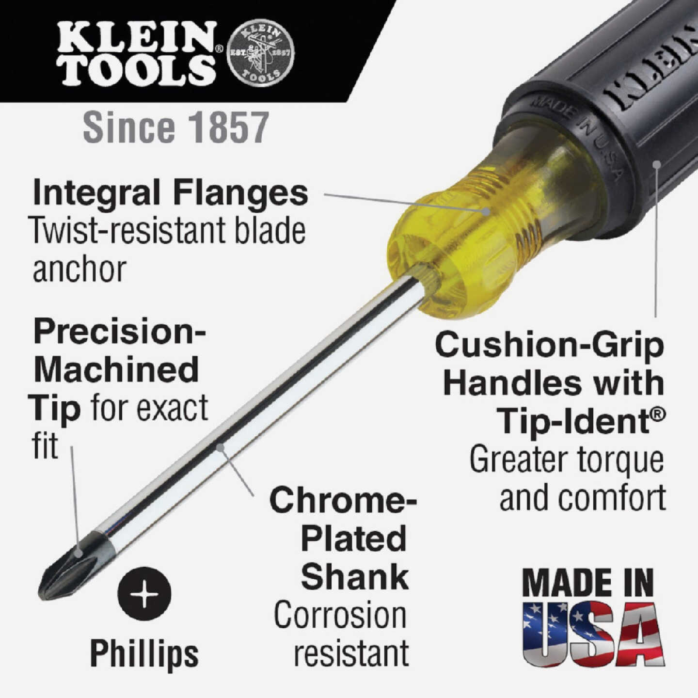 Klein #1 x 3 In. Phillips Screwdriver Image 2