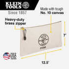 Klein Single-Pocket Zippered Tool Pouch Image 2