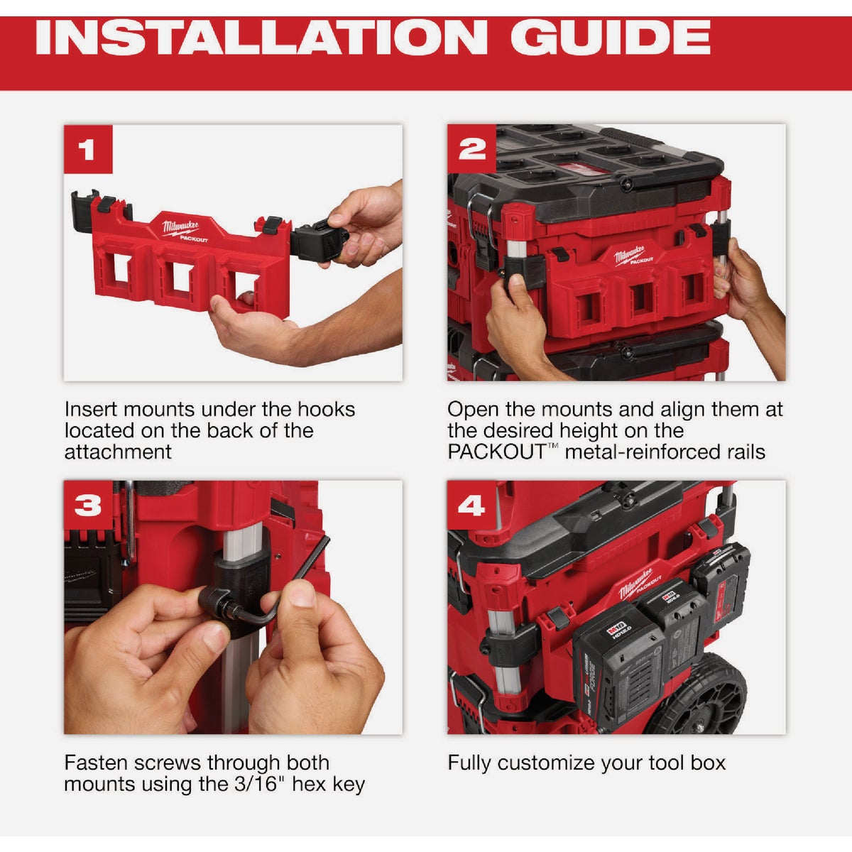 Milwaukee PACKOUT Tool Box Caddy Attachment Image 2
