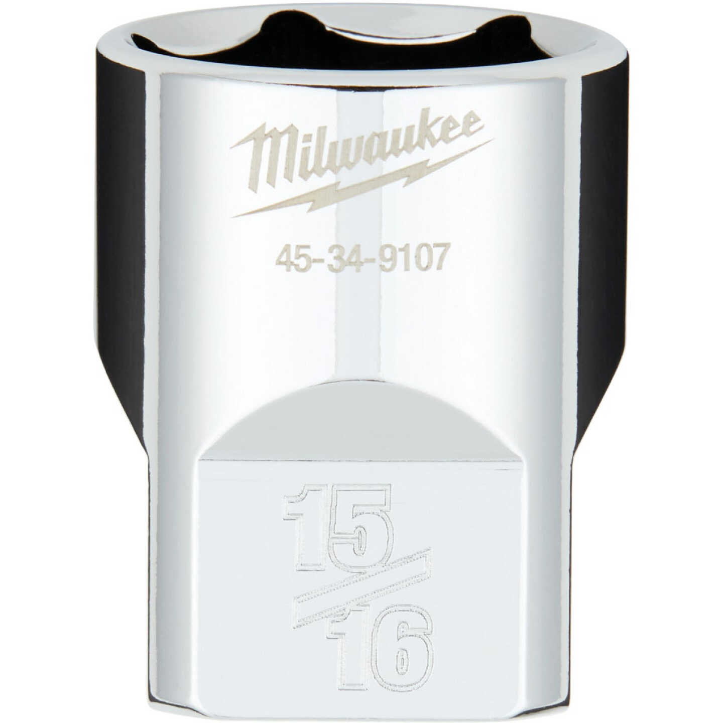 Milwaukee 1/2 In. Drive 15/16 In. 6-Point Shallow Standard Socket with FOUR FLAT Sides Image 1