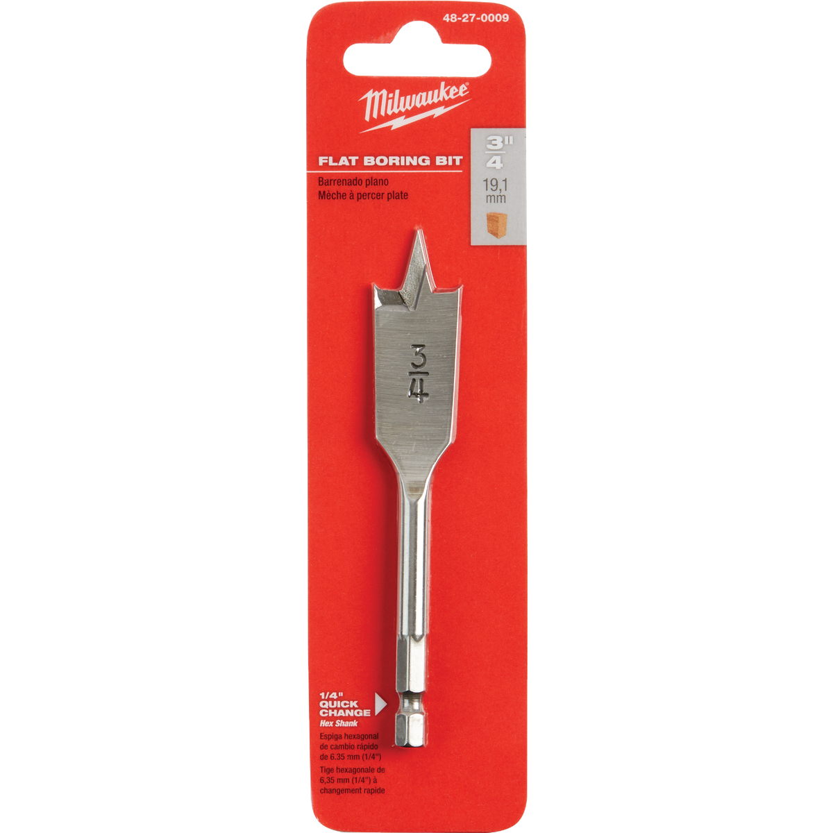 Milwaukee 3/4 In. x 4-1/2 In. Spade Bit Image 1