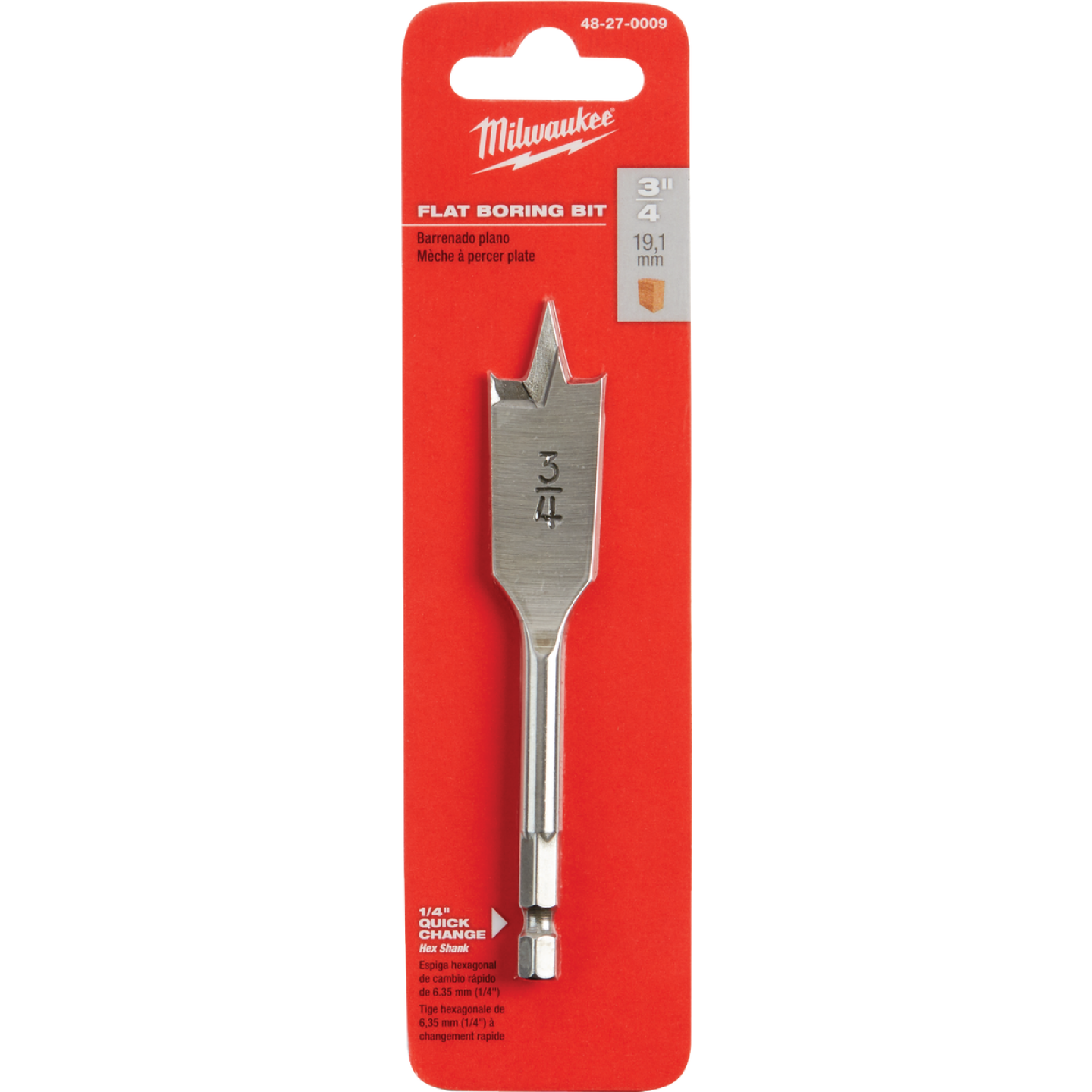 Milwaukee 3/4 In. x 4-1/2 In. Spade Bit Image 1