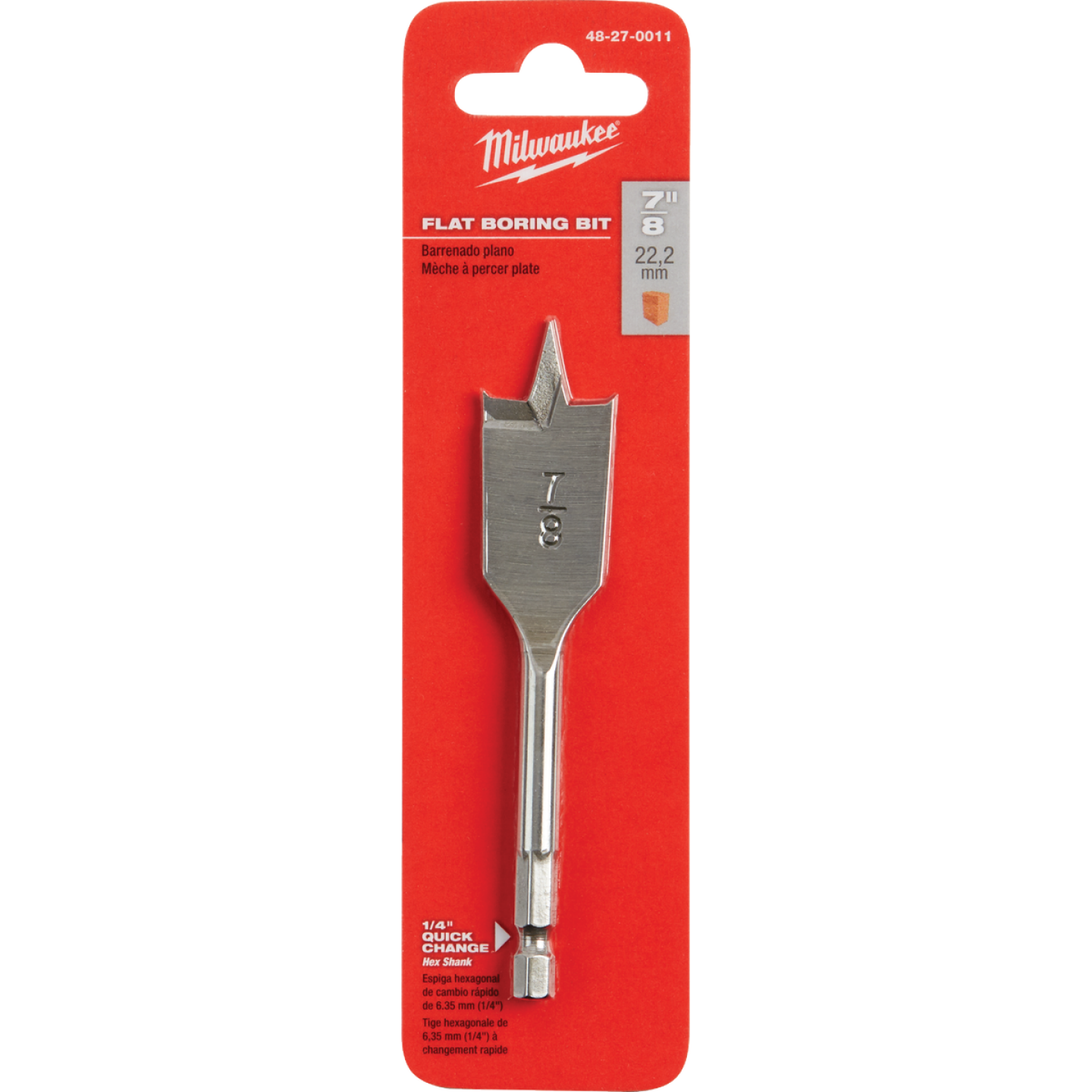 Milwaukee 7/8 In. x 4-1/2 In. Spade Bit Image 1