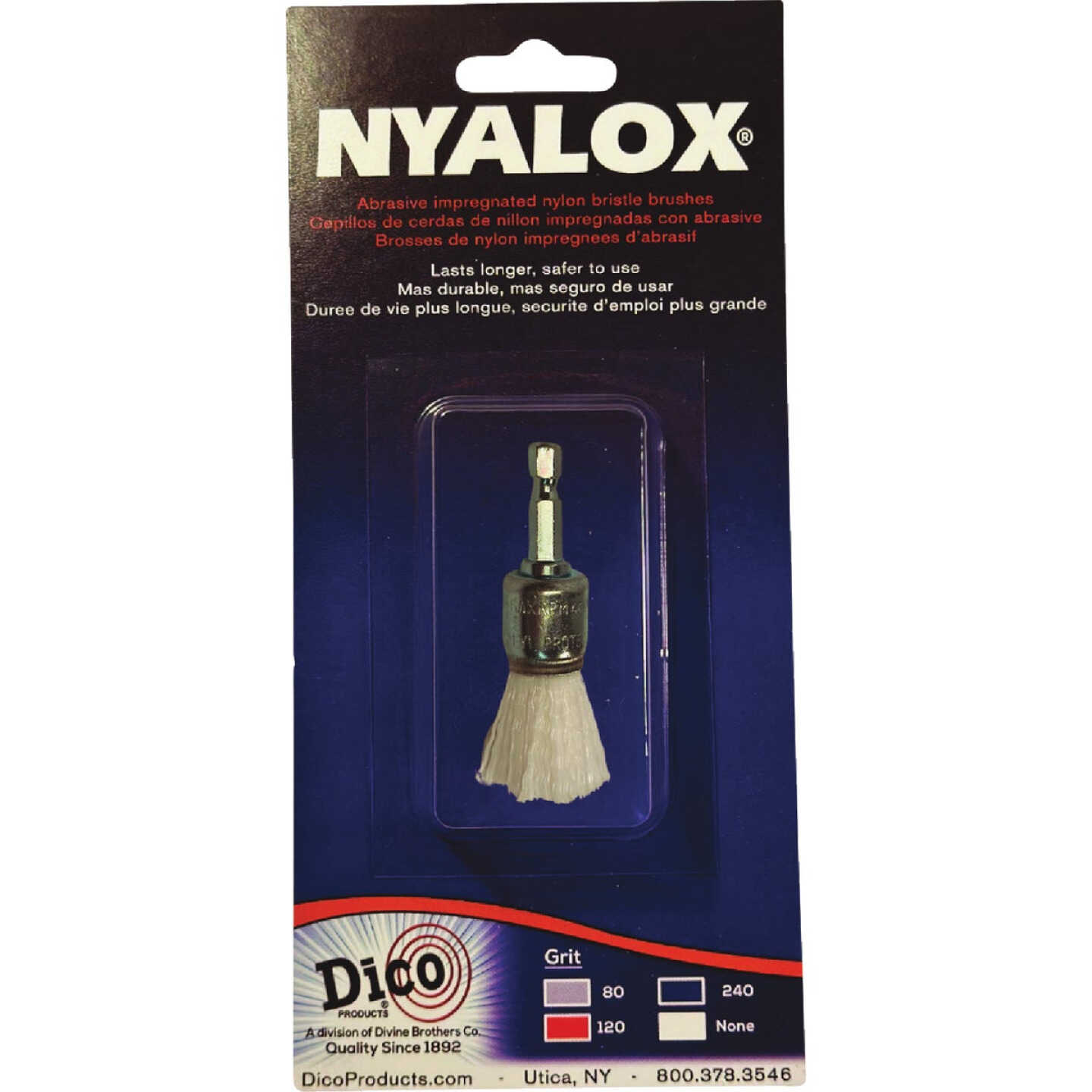 Dico Nyalox 3/4 In. White Nylon Non-Abrasive Drill-Mounted Brush Image 2