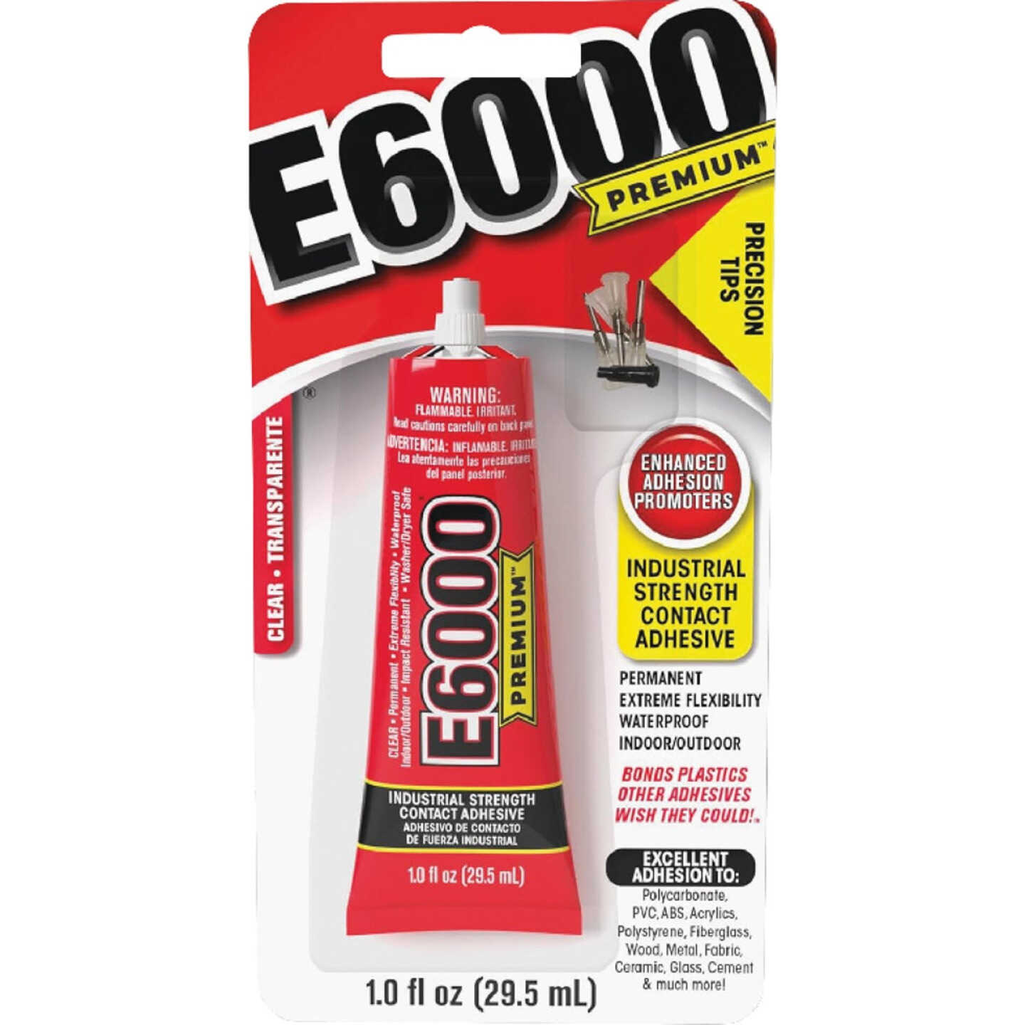 E6000 PREMIUM 1 Oz. Clear Adhesive with Precision Tips Image 1