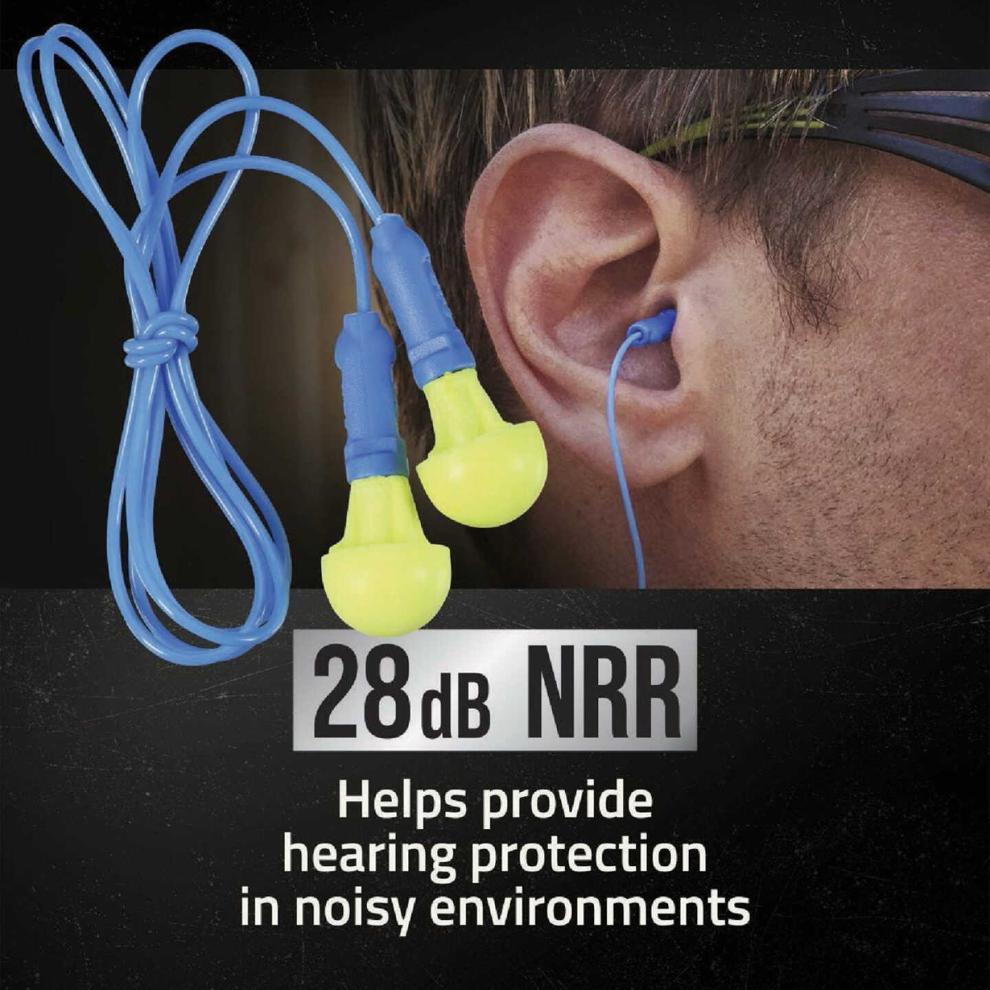 3M Push-Ins Corded Earplugs (5-Pair) Image 4