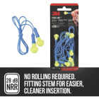 3M Push-Ins Corded Earplugs (5-Pair) Image 2