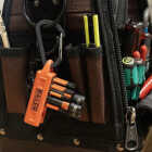 Railer 10-Hole Magnetizer Bitrail Orange Bit Holder with Carabiner Image 3