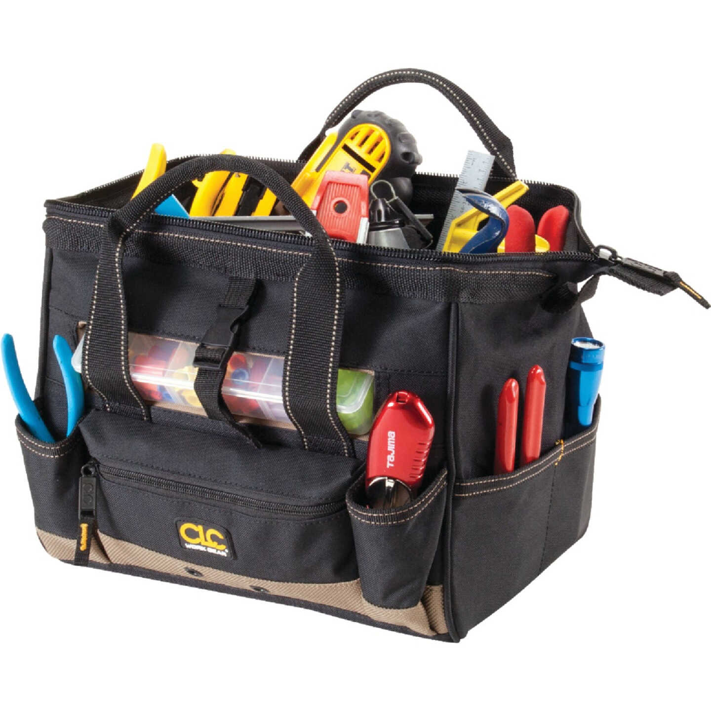 CLC 21-Pocket 12 In. Tool Bag with Top-Side Tray Image 1