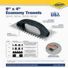 QEP 1/4 In. x 1/4 In. x 1/4 In. Steel Economy Square-Notched Trowel with D-Handle Image 4